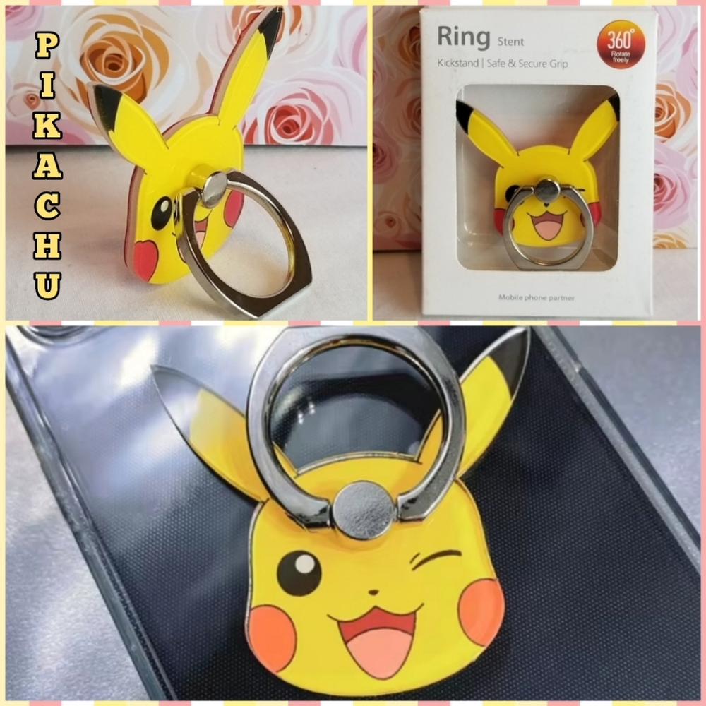 Pikachu Phone Ring Grip Holder Kickstand Electric Pokemon New